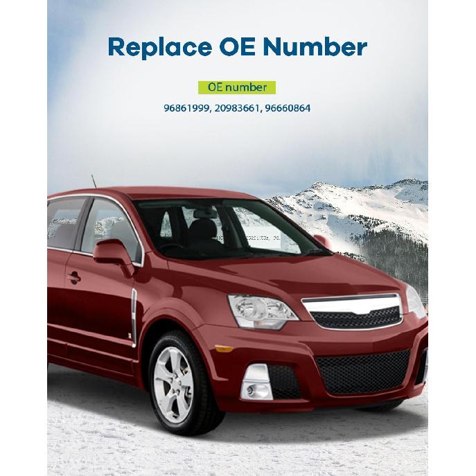 LUJUNTEC Innen Türgriff - Beifahrerseite Rechts, Chrom Direkter Ersatz für 2012-2015 für Chevrolet Captiva Sport, 2008-2010 für Saturn