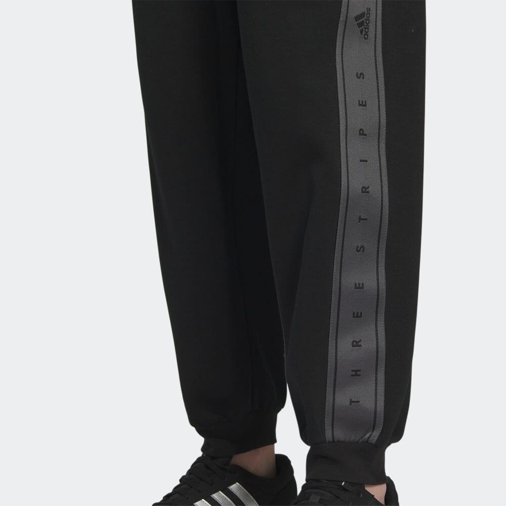 adidas Knitted Sweatpants Women's Black Moderate Cuffed Pants Unisex IK9885