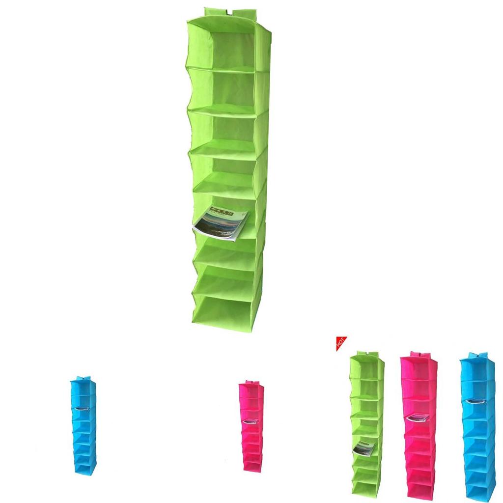 8tier Nonwoven Hanging Shoe Organizer For Closet Storage And Home Organization