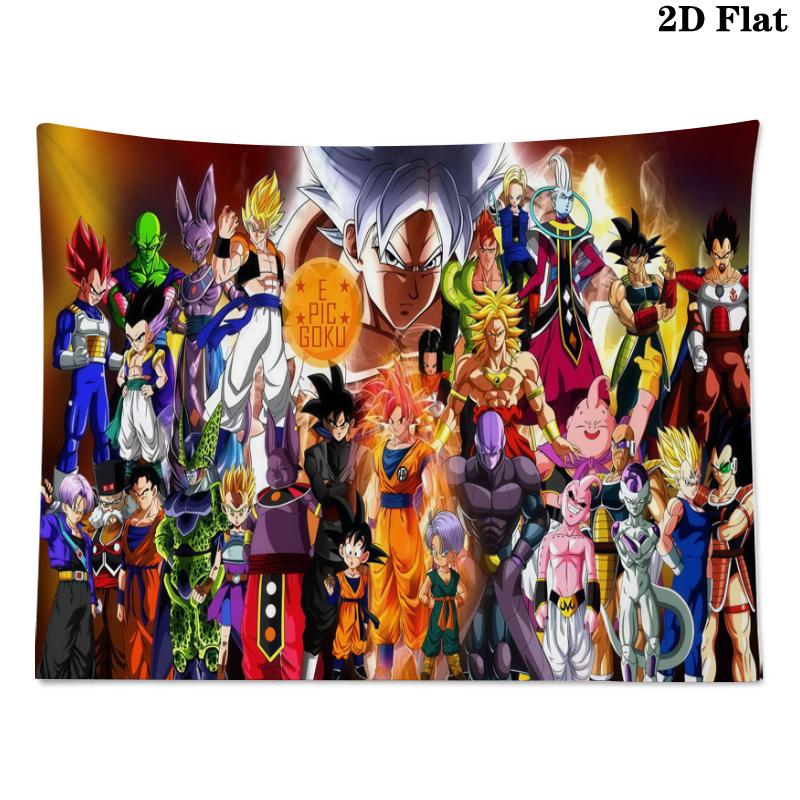 Anime Dragonball Wall Tapestry Aesthetic Wall Hanging Printed Fabric Blanket Decorative Tapestries for Bedroom Living Room Home Decor