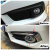 Chrome Car Front Fog Lamp Lights Eyebrow Eyelid Decor Ring Cover Trim For Honda Civic 2016 - 2018 Exterior Refit Kit Accessories