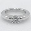 Cartier C Do Solitaire Ring K18 White Gold/diamond #3.7(US Size) 7.5g Women Used
