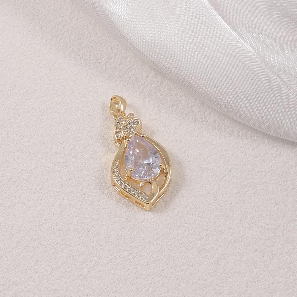 

Женское колье с подвеской в виде капли, легкая роскошь, с полым дизайном