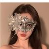Women's Halloween Floral Half Face Mask - Colorful Masquerade Accessories for Parties