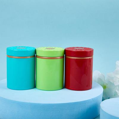 1 Stück Mini-Tee-Aufbewahrungsbox aus Metall, Weißblech, Teedose, kleine tragbare Reisebehälter, Glas, Zucker, Kaffeedose, runde Teedose, Organizer