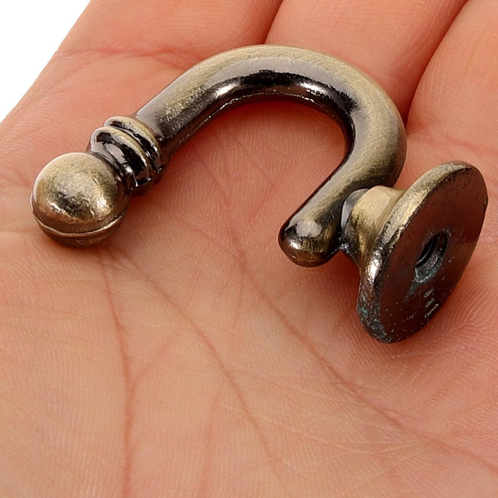 1Pair Curtain Wall Hook Alloy Material Polished Surface Stable Holdback Vintage Style Drapery Tieback Hook for Curtains