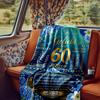 Golden Anniversary Celebration Blanket Durable Comfort For Sofa Couch Office Bed Picnics Ideal For All Seasons Stylish Decor Perfect Gift For