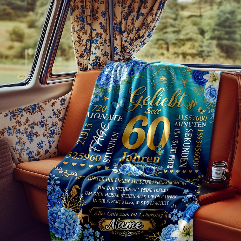 Golden Anniversary Celebration Blanket Durable Comfort For Sofa Couch Office Bed Picnics Ideal For All Seasons Stylish Decor Perfect Gift For