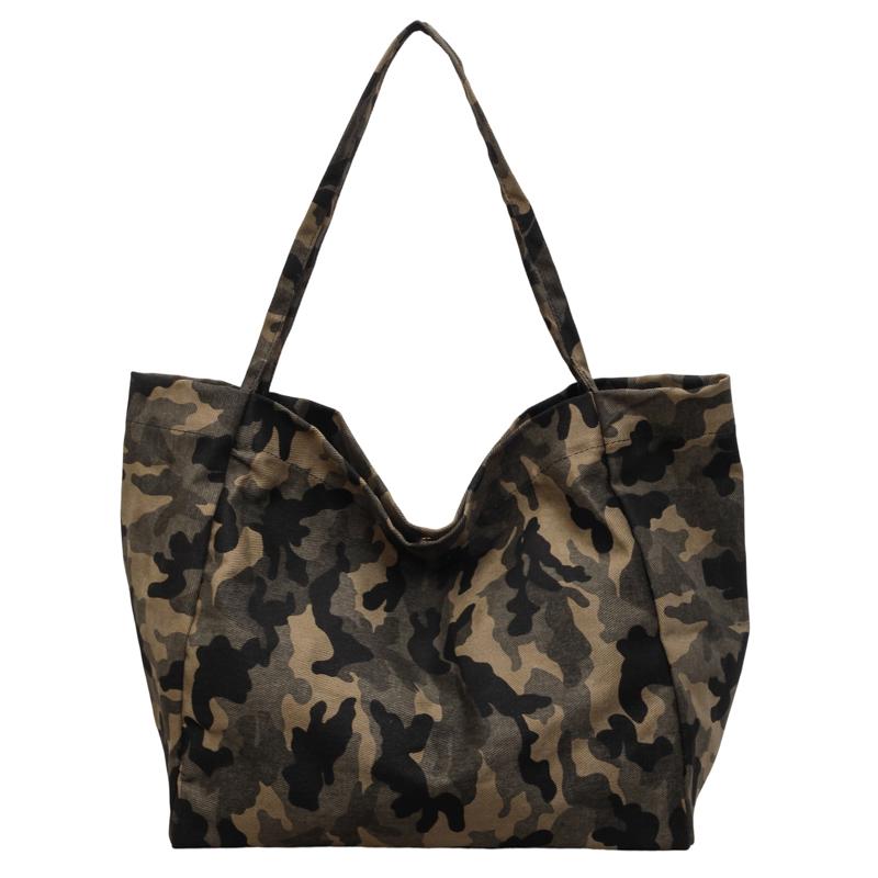Borsa a Spalla Grande Capacità Borsa Tote Mimetica Borsa da Lavoro da Donna