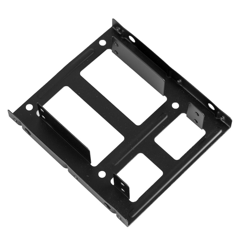 2.5" SSD To 3.5" Bracket Two Hard Drive HDD Bay Adapter SATA Cable Mounting Kit