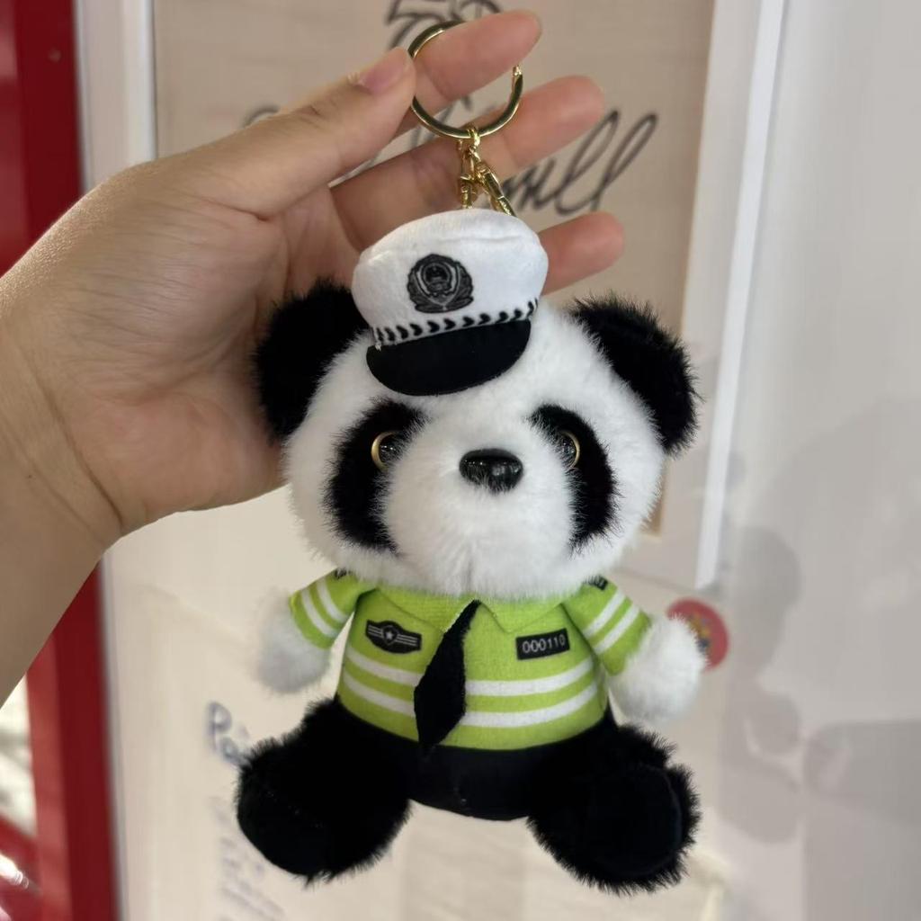 Verkehrspolizei Bär Anhänger Plüschtier Puppe Feuerwehr Polizei Tasche Schlüsselanhänger Puppe Niedlich