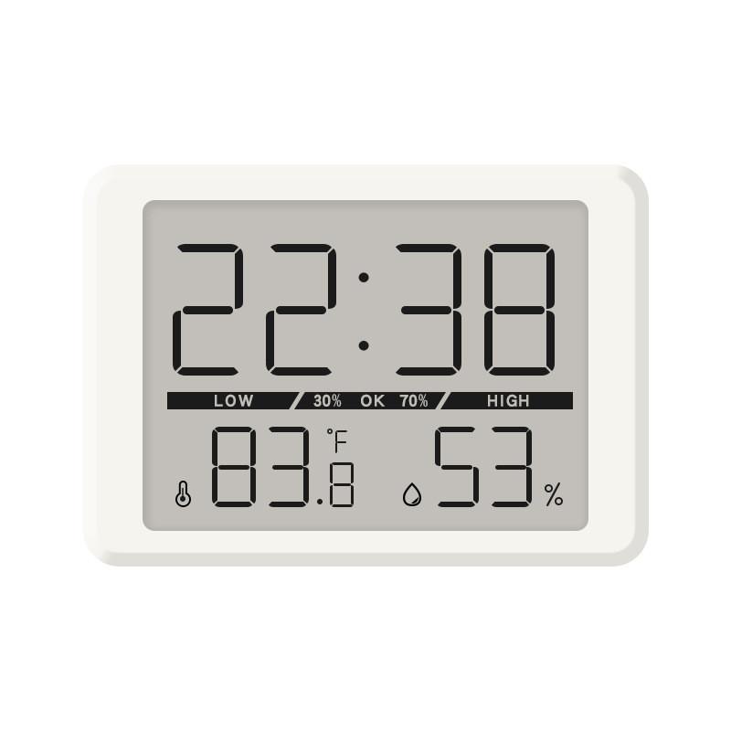 Modern Lcd Digital Alarm Clock With Temperature And Humidity For Bedroom Decor
