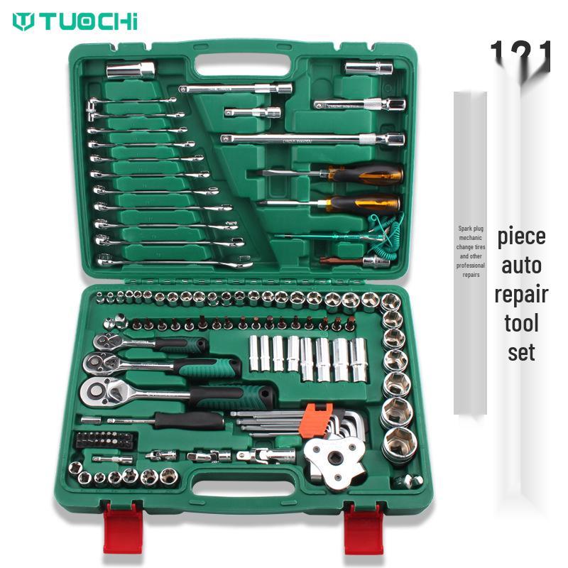 121-Piece Auto Repair & Maintenance Tool Set with Socket Wrench
