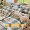 Plaid Style Duvet Cover Set 100% Cotton Bedding Set (1 Duvet Cover 2 Pillowcases),Twin/Full 140x200 200x200,Breathable, Soft