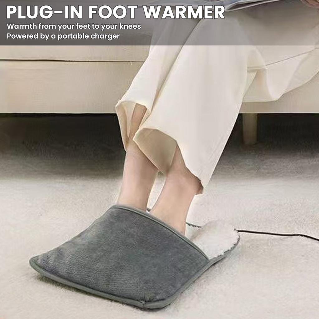 Electric Foot Warmer Household Foot Warming Mat Plush Foot Heater for Women Men