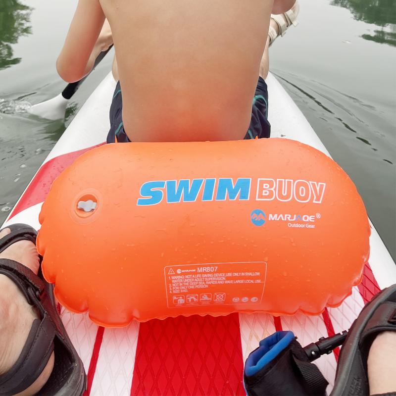 Swimming Pool Buoy Tow Floats Inflatable Life Saving Swim Buoy Pvc Inflated Air Drying Bag Drift Bag Pool Accessory Open Water