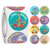 500 Cute Cartoon Reward Stickers Roll: Fun Encouragement & Praise for Kindergarten