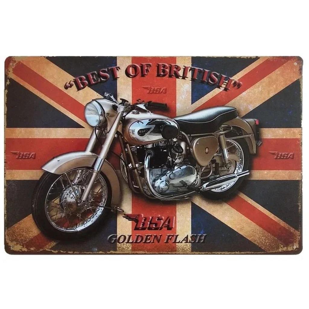 Metal Tin Signs Plaque Cool Motorcycle Wall Decoration Vintage Iron Painting Art Posters for Man Cave Home Cafe Garage Club Bar
