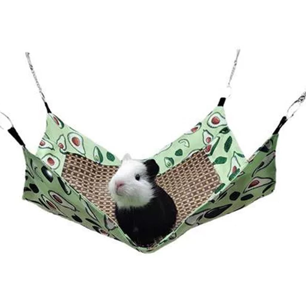 Small Animal Hammock Cooling Mat Summer Cooling Hamster Hammock for Hamster Cage Guinea Pig Rabbit Chinchilla Rodent