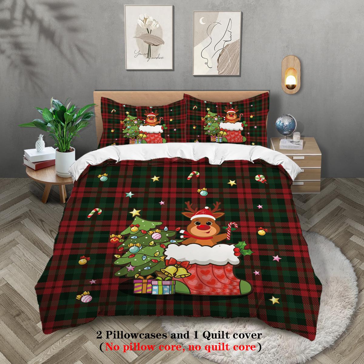 

Лось 3D Цифровая печать Полиэстер Комплект из трех предметов Пододеяльник Постельное белье Пододеяльник Стиранный хлопок Наволочка 135x200cm