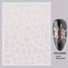 3D Nail Art Sticker Christmas Sticker Nail Rose Gold Glitter Snowflake Applique Nail Manicure Winter