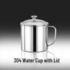 ZHOUYUEHENGSHENG 304 Stainless Steel Mug with Handle and Lid