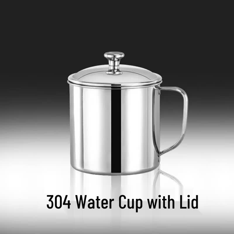 ZHOUYUEHENGSHENG 304 Stainless Steel Mug with Handle and Lid