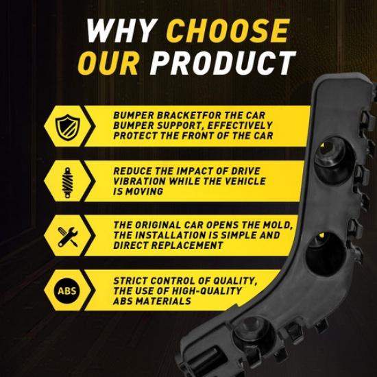 Pair Bracket Bumper Front Left+Right Side For Jeep Grand Cherokee 2011 2012 2013