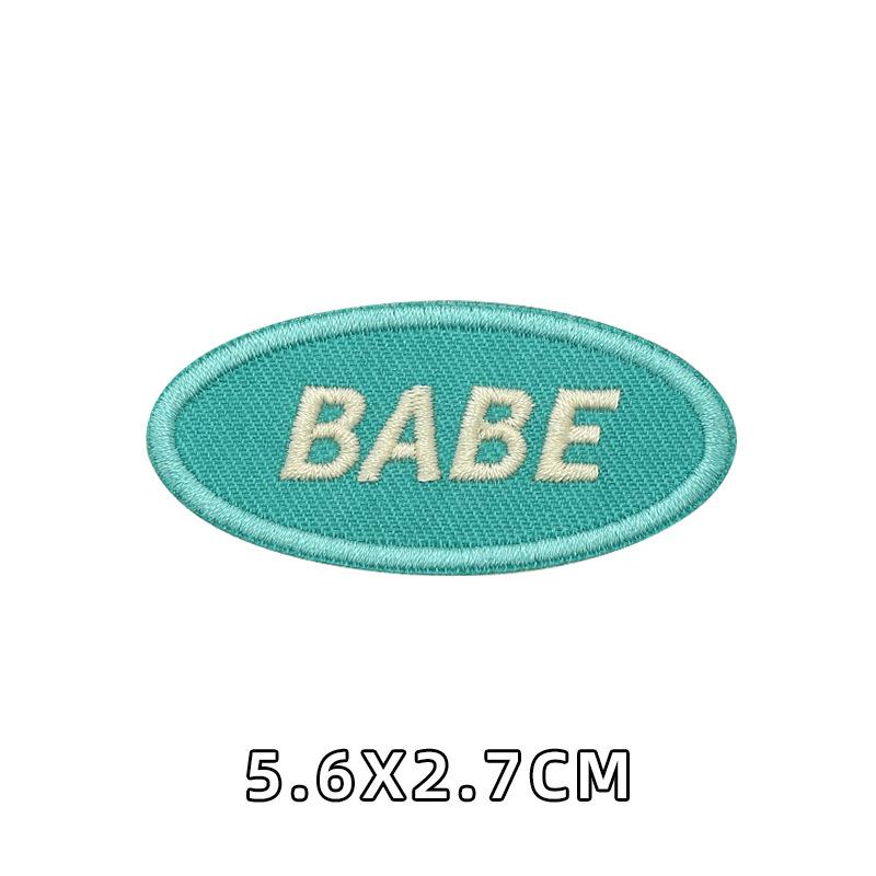 Cartoon Alphabet Embroidery Self-Adhesive Cloth Patch for Clothing Accessories