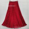 CM Summer South Africa North America Polka Dot Skirt Classic Versatile Skinny Pleated Skirt Long Skirt Women