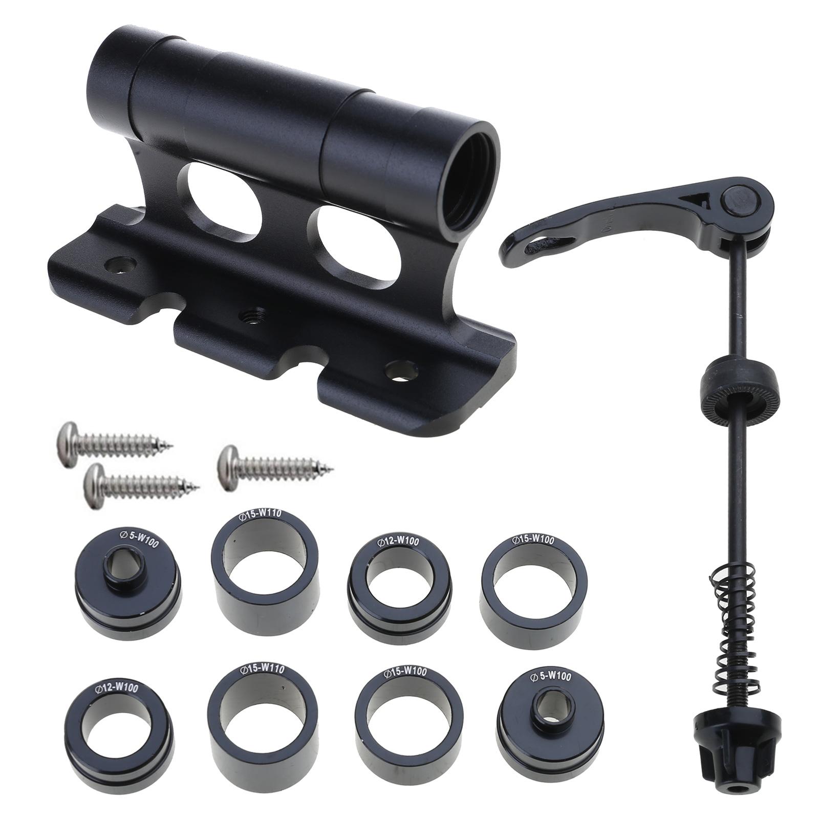 

Quick Release Bicycles Front Fork Bracket Car Roof Rack Mount Aluminum Alloy Bike Block Fork Mount with Adapters чёрный
