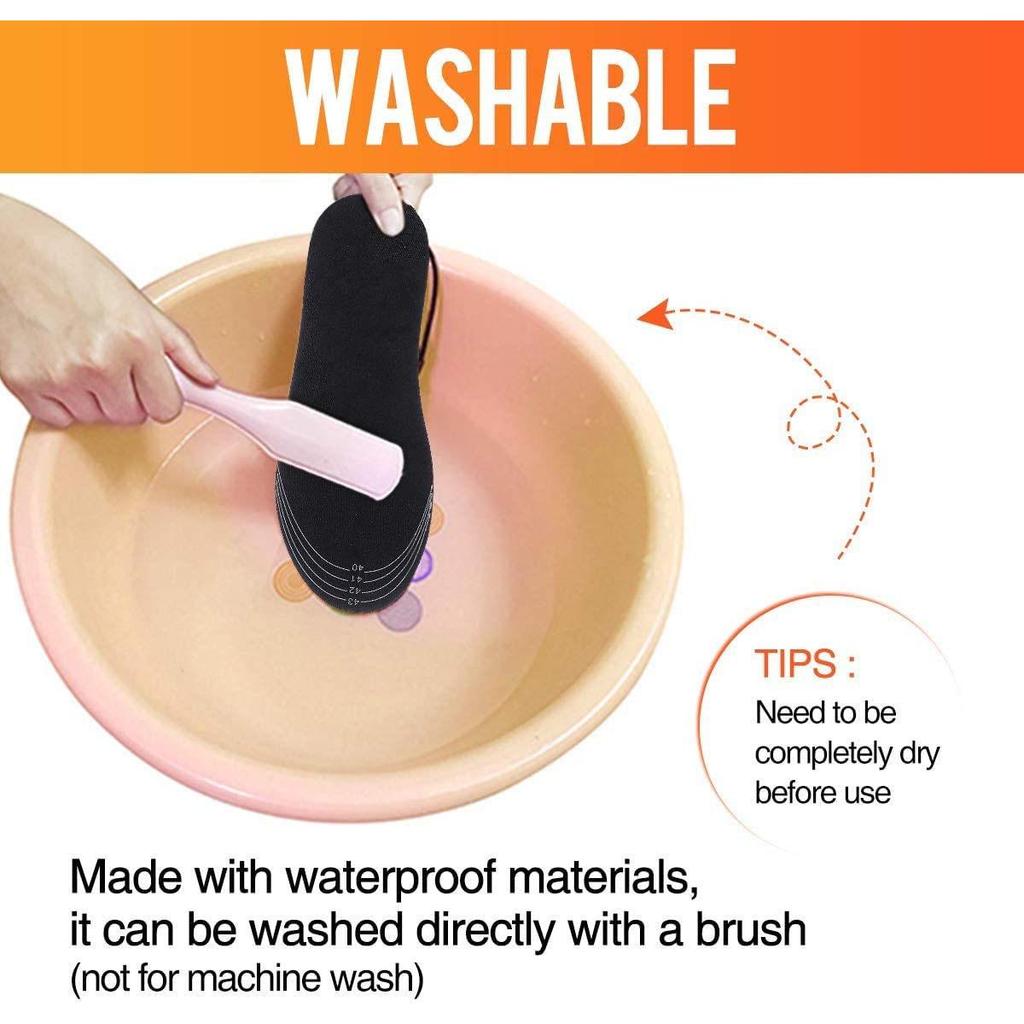 USB Heated Cuttable Insoles for Warm Feet - Rechargeable and Adjustable Heating Insoles