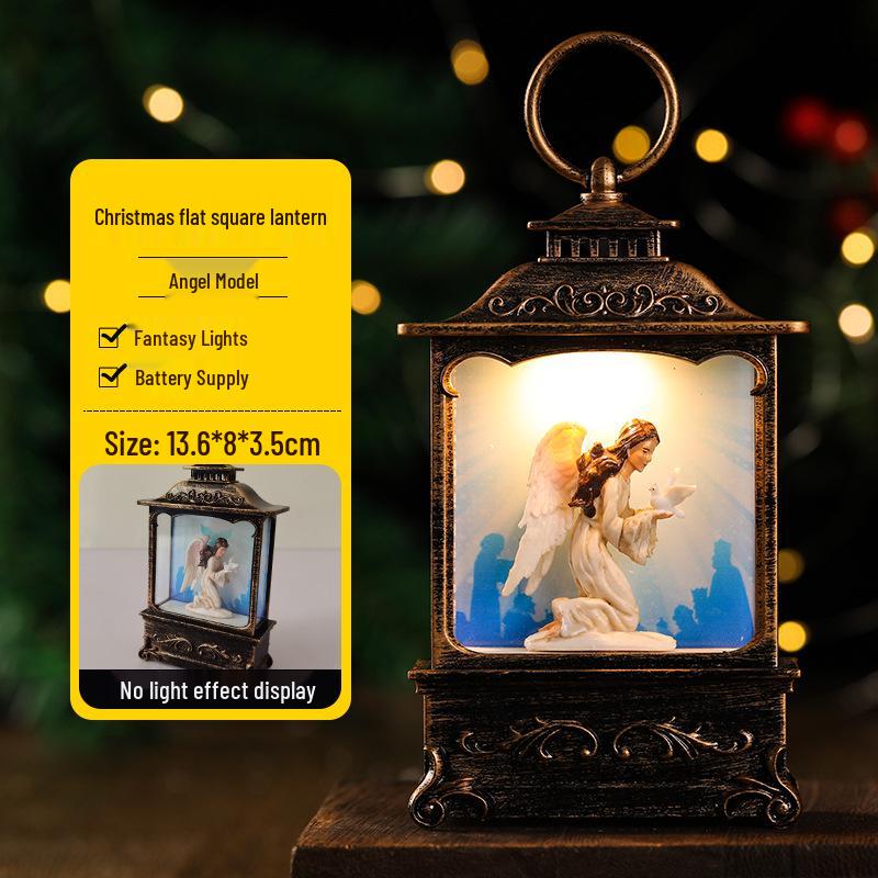 Julgransscen Lysande Vattenlykta - Skrivbordsdekoration & Köpcentrumdekoration