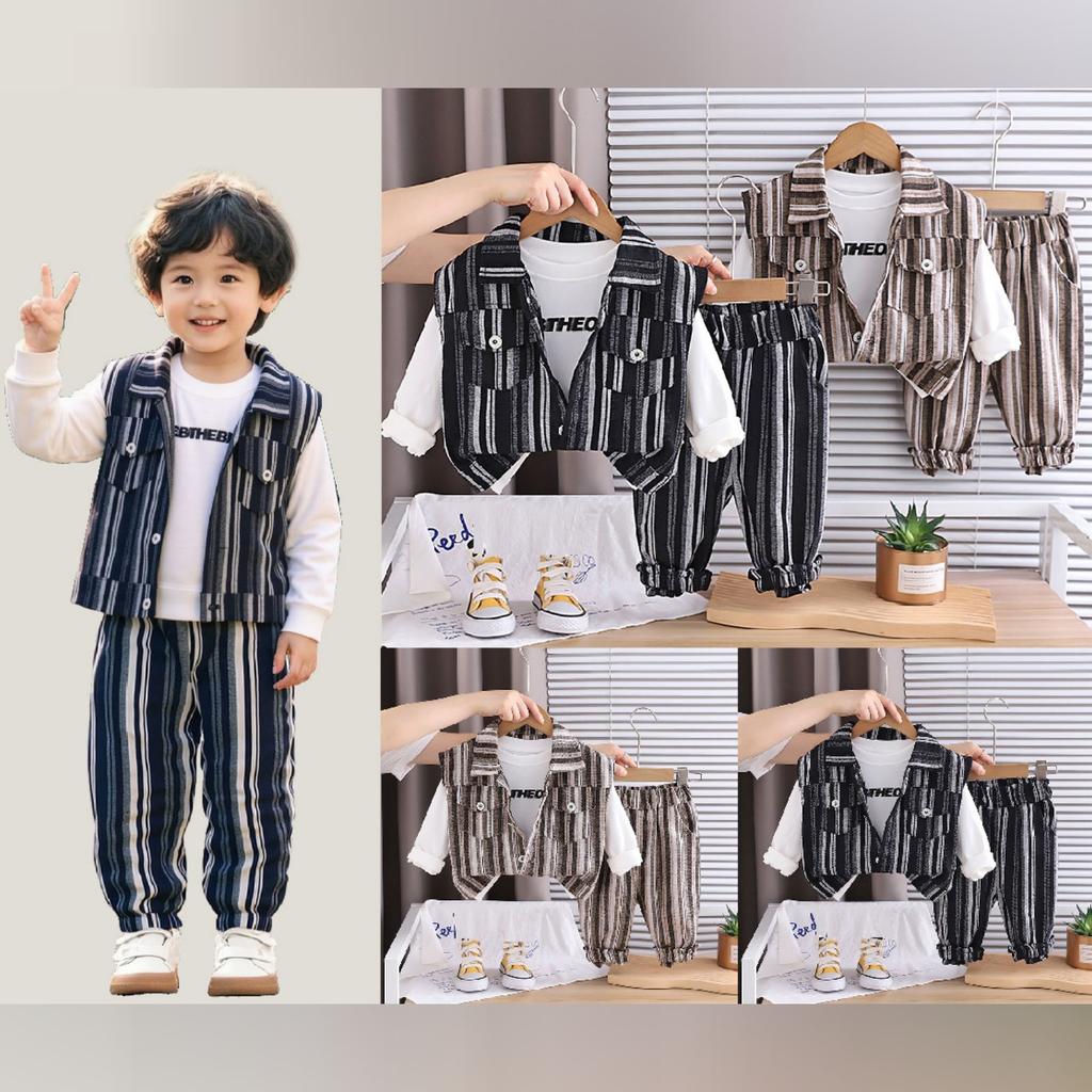 Kids Casual Long-Sleeve Set, Comfortable Daily Wear Outfits