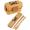 Skater Tanuki Bento Box, 600ml, Antibacterial, Soft Filling, Dome-Shaped Lid, Two-Tier, Women's, Made in Japan, PFLW4AG-A