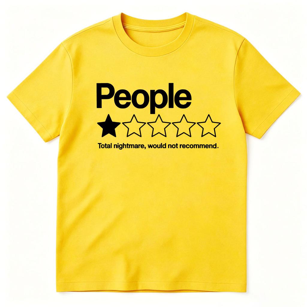 People Total Nightmare Would Not Recomunisexd TShirts Unisex Unisex Clothing Casual Cotton Short Sleeve Oversized T Shirts Streetwear