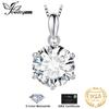 JewelryPalace Moissanit D Farbe 1ct 1.5ct 2ct 3ct Rund 925 Sterling Silber Anhänger Halskette für Frau Ohne Kette