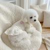 Flying Sleeve Dog Princess Dress Breathable Mesh Princess Apparel Pet Cake Skirt  Daily Wear