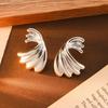 Pinkdudu Flower Zinc Alloy Earrings Casual Exaggerated Fashion Leaf Stud Earrings Women Jewelry PD2236