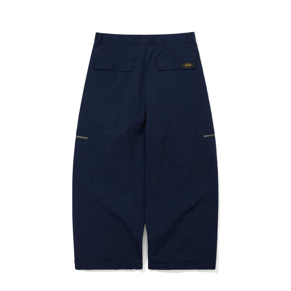 Kyumail 432 Double-Pleat Cargo Wide-Leg Pants Navy