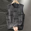 T-shirt oversize da uomo taglie forti 5XL-11XL, top estivi alla moda, senza maniche, abbigliamento estivo da uomo