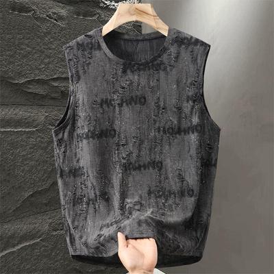 Plus Size 5XL-11XL Oversized T-shirt for Men Summer Tops Fashion Sleeveless Tee Summer Men Clothes