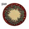 Tapis de Table Rond Antidérapant Décoration de Cuisine Motif Festif de Noël 14 Pouces Protecteur de Table Anti-Taches Résistant à la Chaleur Pad d'Isolation de Table