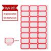 Colored Self-Adhesive Label Stickers for Handwriting, 50 Sheets - Office Use Name & Price Tags