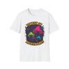Unisex Softstyle T-Shirt surreale Neonwaldpilze mit geflügelten Kreaturen