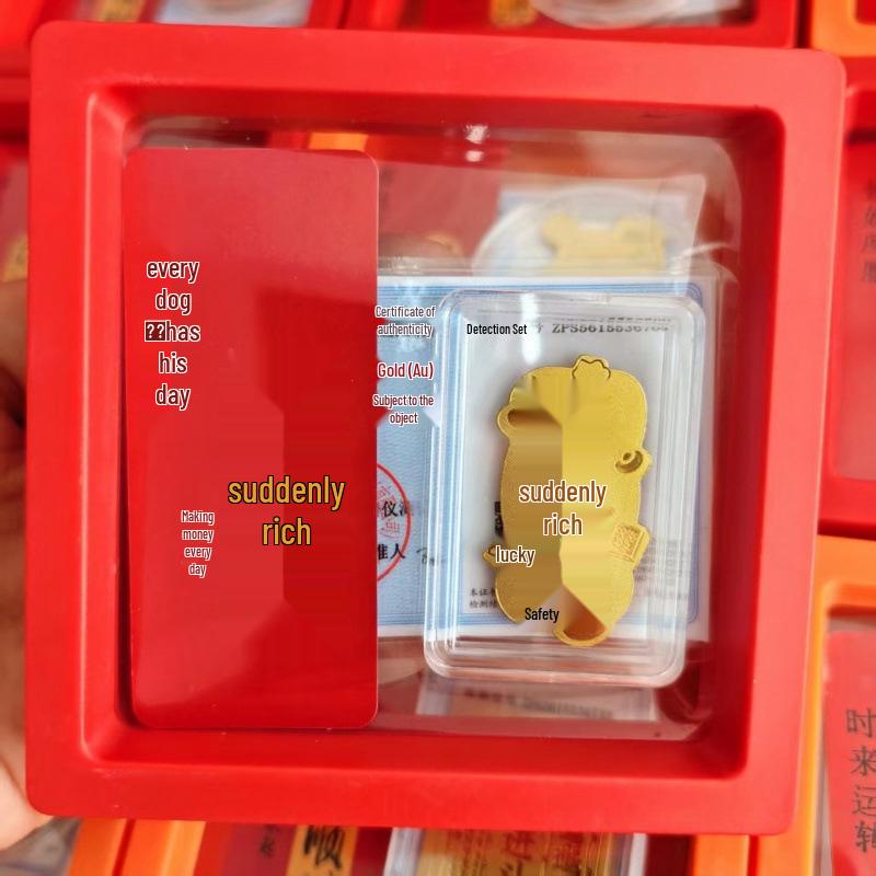 Pure Gold 999 Phone Sticker: 2mg Gold Foil Fortune Gift Pack - Wealth & Luck.