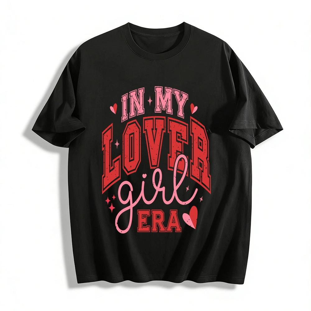 

In My Lover Girl Era Vintage Graphic Casual Crewneck Top Pure cotton T-shirt 6XL