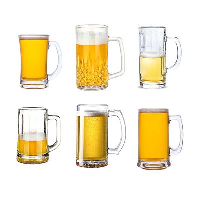 Creative Wheat Beer Glass Different Beer Glasses Transparent Water Bottle High End Wine Glasses Tea Mug with Handle Bar Tumbler
