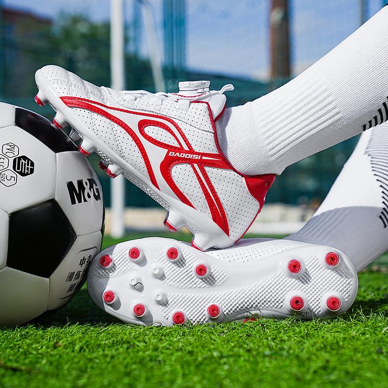 Kids Soccer Shoes Society TF/FG School Football Boots Cleats Grass Sneakers Boy Girl Outdoor Athletic Training Sports Footwear Size 28-39