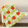 Apple Series Flannel Fleece Throw Blanket Soft, Cute, Cozy & Warm, Ideal for Home, Dorm, Halloween & Christmas Decor